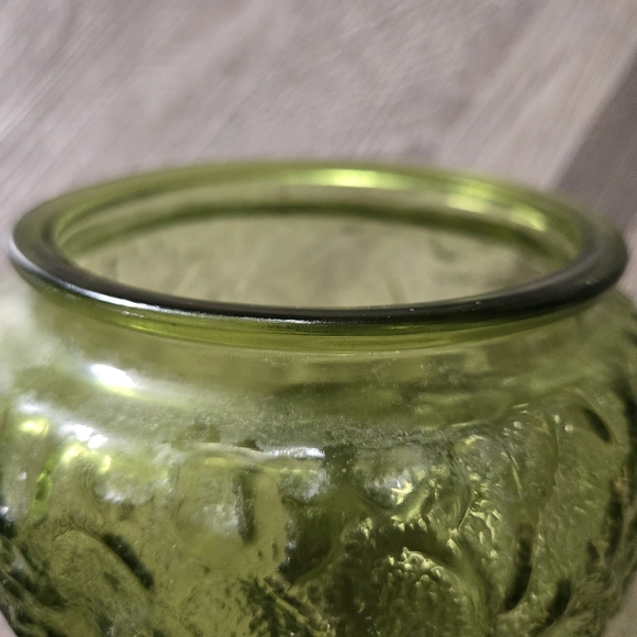 Vintage E.O. Brody Co. Chartreuse Green Hobnail Glass Vase MCM - Picture 8 of 8